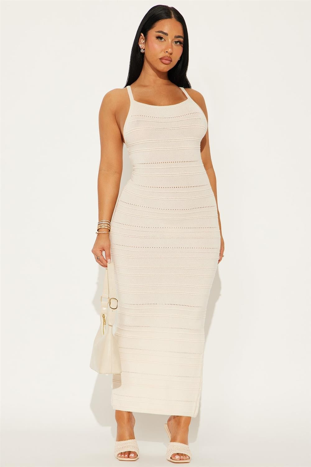 The Venus Crochet Knit Maxi Dress